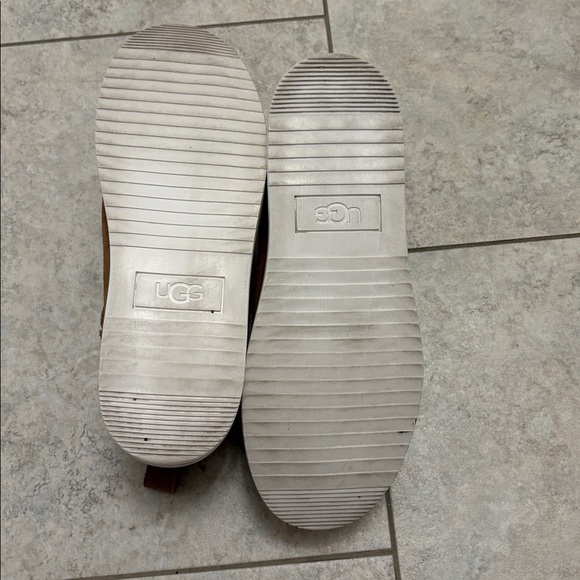 UGG Brown Suede Ankle Boots with Fur Lining - Picture 5 of 16